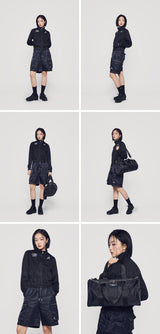 [24SS] シンボルニードルワークメッシュクロップジャケット BLACK