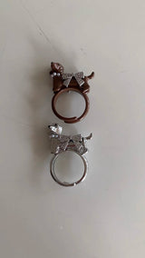 Dachshund metal ring(2color)