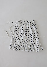 Dot Polka Dot Back Banding Midi Skirt