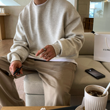 レートベタダブルミドルフィンガーハッポオーバーフィットスウェットシャツ