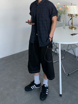 Diagonal Pocket Stitch Bermuda Pants