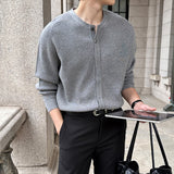 LMN Meto Oversized-Fit Slit Hidden Cardigan (5 colors)