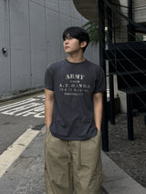 Army pigment dyeing short sleeve t-shirt