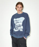 GRUNGE SLOGAN PIGMENT SWEATSHIRT