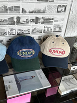 ASCLO SUNDAYSバイカラーデニムボールキャップ (4color)