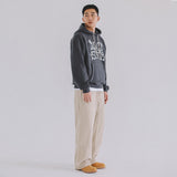 VINTAGE LOGO HOODED T-SHIRT CHARCOAL