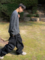 ウィスパーツータックカーブドデニムパンツ