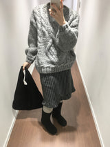 バーウールツイストニット (3color)