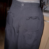 (2color) Frill Pocket Wide Cotton Buckle Pants