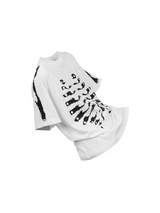 RE-BONE (Skeleton Line)スケルトンプリント ダメージ ルーズTシャツ