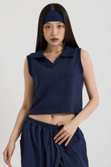 ノースリーブカラーベスト, Navy