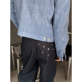 [Unisex] non pade バックステッチ デニムパンツ