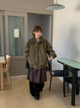 [Unisex] マンタブオーバーキルティングウールジャンパー