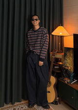 Washed denim pants 