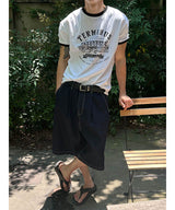 [Unisex] シックレタリングバミューダパンツ