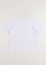 EYELET OFF SHOULDER TEE