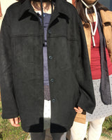 Classic suede single-breasted half coat(2color)