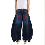 A1 Wide Barrel - Dark Blue - Jeans