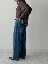 225 Brushed Wide Denim Pants (2C)
