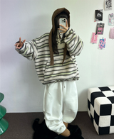FLEECE❤RIVET TWO PIMTUCK LONG PANTS 🖤🤍🩶3COLOR