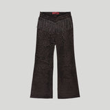 V-WAIST FRINGE VELVET PANTS