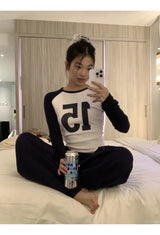 No.ナガーアンドラウンドロングスリーブTシャツ