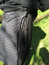 [Detachable] Dot Wrap Skirt Sweatpants (2c)