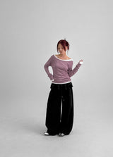 [MADE] Psyche Tencel Off-Shoulder Long Sleeve T-Shirt Tencel 70%