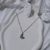 [Baby Monster Rora Necklace] Balletcore Moon Layered Necklace (Surgical Steel)