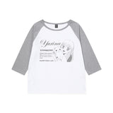 ユリナpfpラグラン3/4Tシャツ [2 Color]