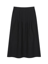 タックディテールロングスカート (Black)