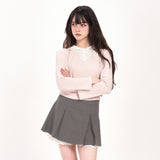 PETITE LAYERED WINTER BLOUSE - PINK