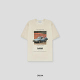 サーブカープリントショートスリーブTシャツ (2color)