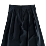 Grace Two-Tuck Button Wide Long Slacks