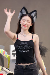 [IDLE Shuhua Necklace] Love Goth Bat Chain Semi Choker Necklace