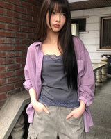 グリッツサマーポケットシースルーシャツ
