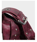 Studded Oversized Leather Tote Bag