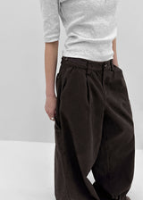 [MADE] Girliven Herringbone Single-Tuck Wide Pants