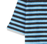 Summer Terry Stripe Collared Short Sleeve Tee