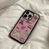 [Mademoment] cozy drawing pattern design iphone epoxy case