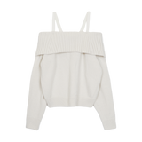 STRAP WOOL OFF SHOULDER KNIT (3 COLORS)