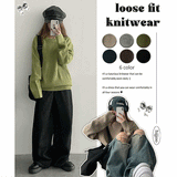 T-the-box boxy Hachi round knitwear