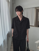 Chloe Stan 襟付きハーフクロップブレザー