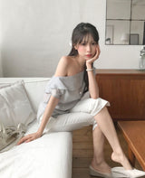 プリブヒデンウエストスリットカプリsl