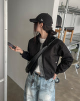 リロカラークロップコットンブルゾン