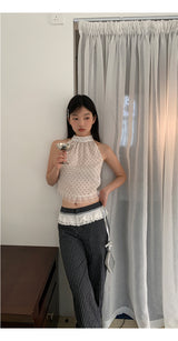 high striped wide slacks