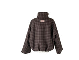 Quad Check High-Neck Avant-Fit Wool Jumper