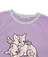 W ANGEL CATS SWEATSHIRT PURPLE(CV2FFFM441A)