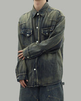 Vintage Western Shirt (Oil Blue)