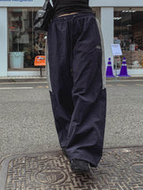 エンジーカラーマッチングナイロンワイドパンツ
